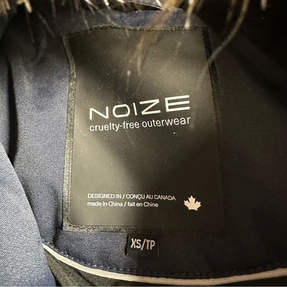 Noize Nora Faux Fur Trim Hooded Parka Jacket Navy Size XS - Picture 5 of 16